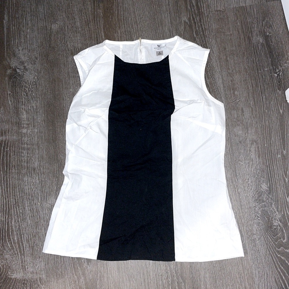 Worthington Black and white Blouse Size S